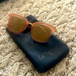 LE SPECS | J. CREW Pink Gold Frosted Reflective Lenses